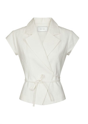 Salima ramie waistcoat Offwhite Neo Noir 